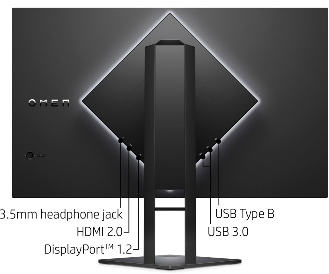 HP OMEN - 27" IPS LED QHD FreeSync & G-Sync Compatible Gaming Monitor (DisplayPort, HDMI, USB) - Shadow Black-Shadow Black