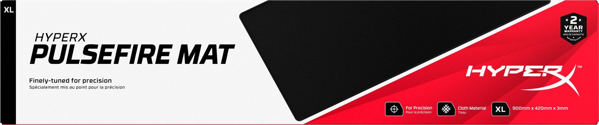 HyperX - Pulse fire Mat Gaming Mouse Pad (XL) - Black-Black
