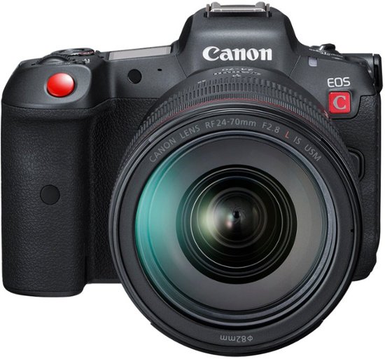 Canon - EOS R5 C 8K Video Mirrorless Cinema Camera with RF 24-70 f/2.8 L IS USM Lens - Black-Black