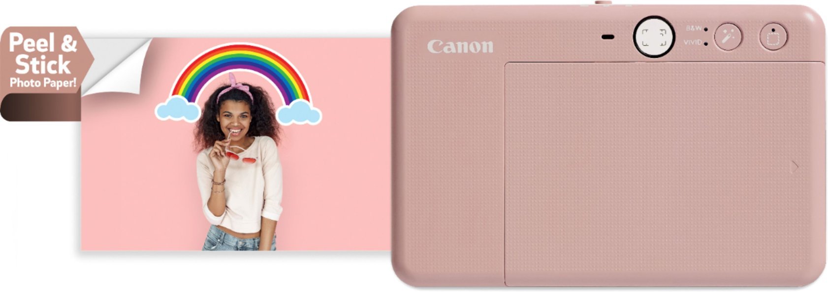 Canon - Ivy CLIQ+2 Instant Film Camera - Rose Gold-Rose Gold