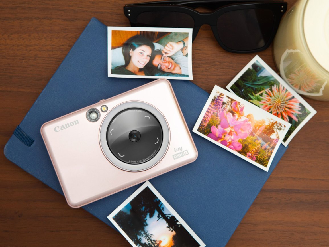 Canon - Ivy CLIQ+2 Instant Film Camera - Rose Gold-Rose Gold