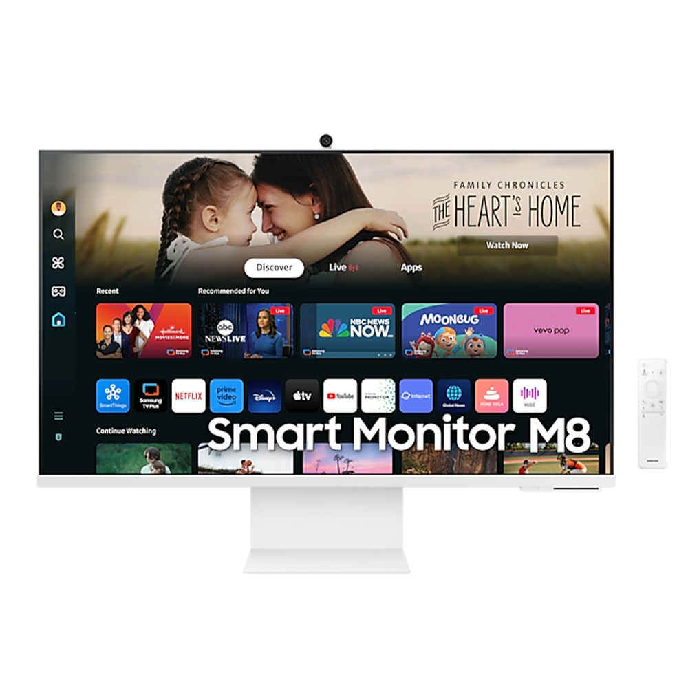 Samsung - 32" M80D Smart 4K UHD Monitor with Streaming TV, Built In Speakers, USB-C, Ergonomic Stand and SlimFit Camera - Warm White