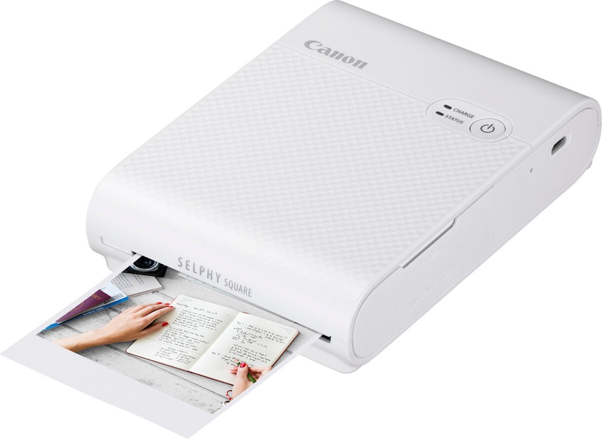 Canon - SELPHY Square QX10 Wireless Photo Printer - White-White