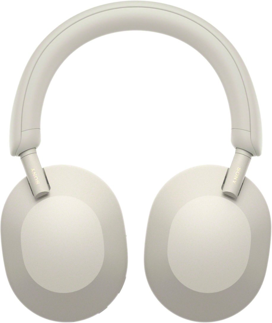 Sony - WH-1000XM5 Wireless Noise-Canceling Over-the-Ear Headphones - Silver-Silver