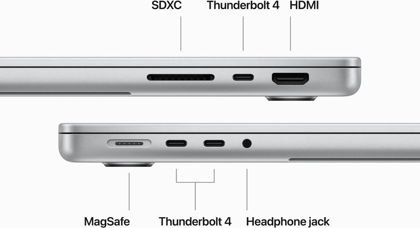 Apple - MacBook Pro 14" Laptop - M3 Pro chip - 18GB Memory - 14-core GPU - 512GB SSD (Latest Model) - Silver-Apple M3 Pro-18 GB Memory-512 GB-Silver