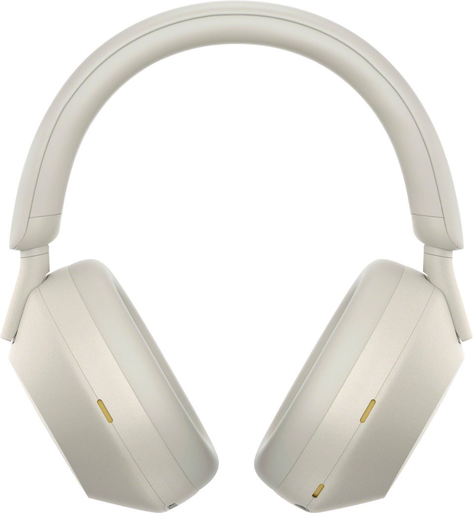 Sony - WH-1000XM5 Wireless Noise-Canceling Over-the-Ear Headphones - Silver-Silver