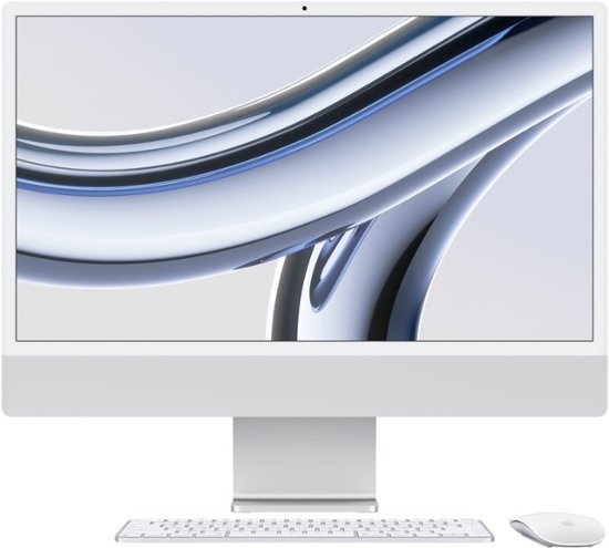 Apple - iMac 24" All-in-One - M3 chip - 8GB Memory - 512GB (Latest Model) - Silver-Apple M3-8 GB Memory-512 GB-Silver