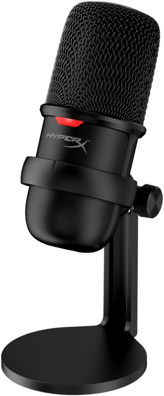 HyperX - Solo Cast Wired Cardioid USB Condenser Gaming Microphone-Black