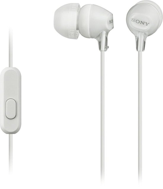 Sony - MDREX14AP Wired Earbud Headphones - White-White