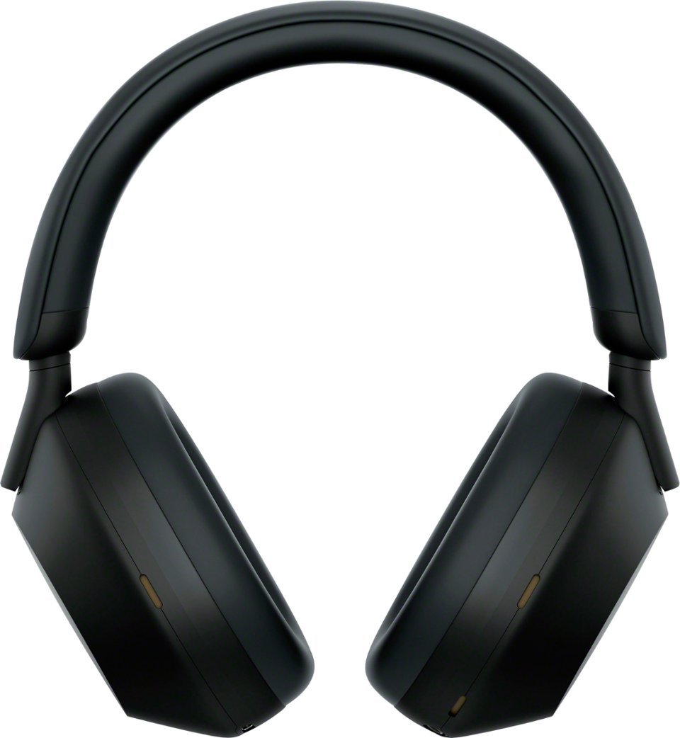 Sony - WH1000XM5 Wireless Noise-Canceling Over-the-Ear Headphones - Black-Black