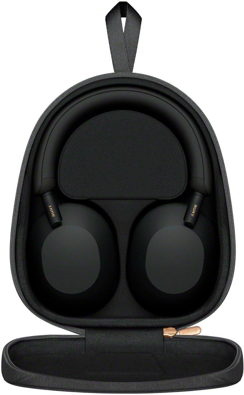 Sony - WH1000XM5 Wireless Noise-Canceling Over-the-Ear Headphones - Black-Black