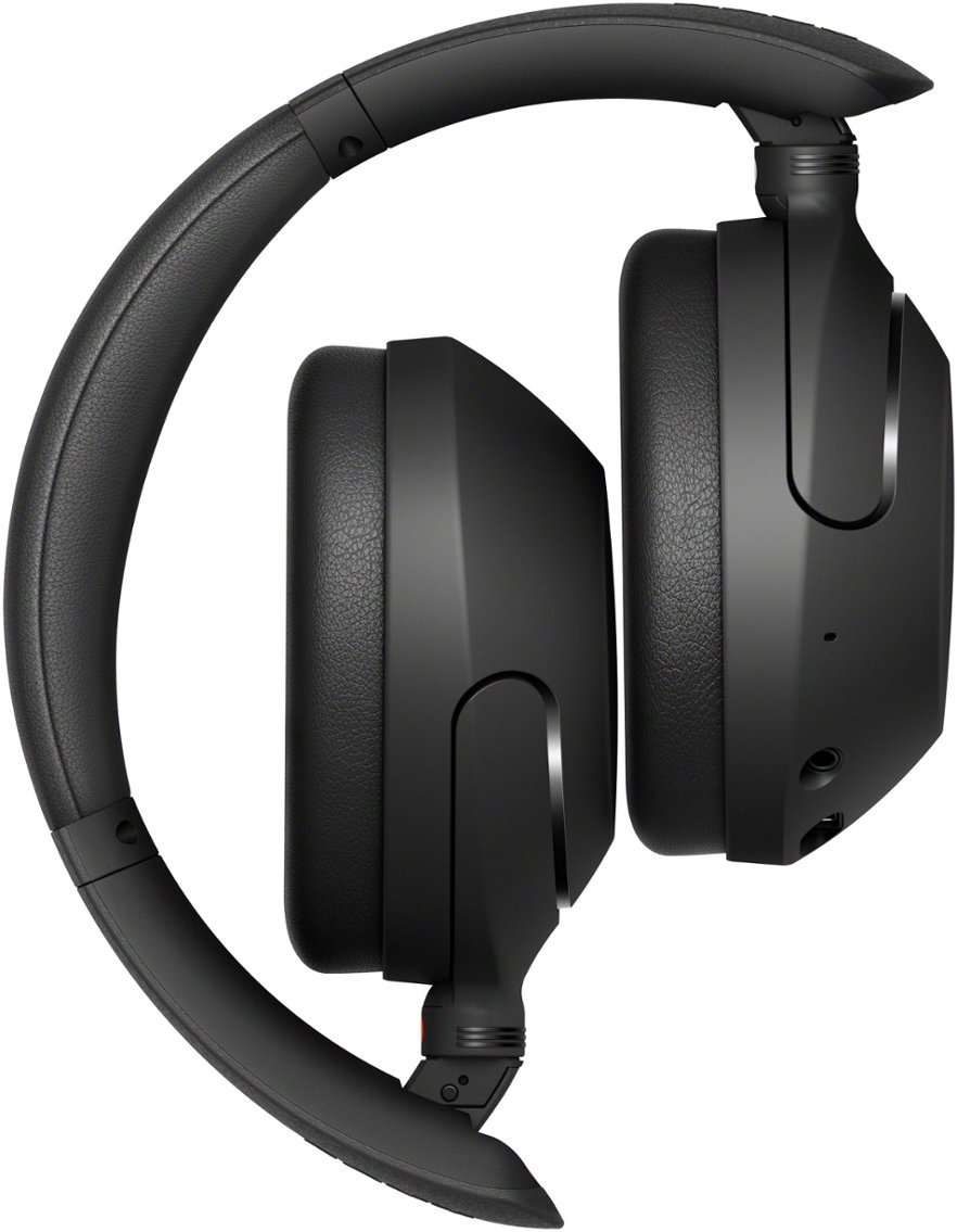 Sony - WHXB910N Wireless Noise Cancelling Over-The-Ear Headphones - Black-Black