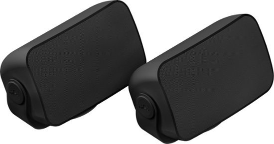 Sonos - Architectural 6-1/2" Passive 2-Way Outdoor Speakers (Pair) - Black-Black