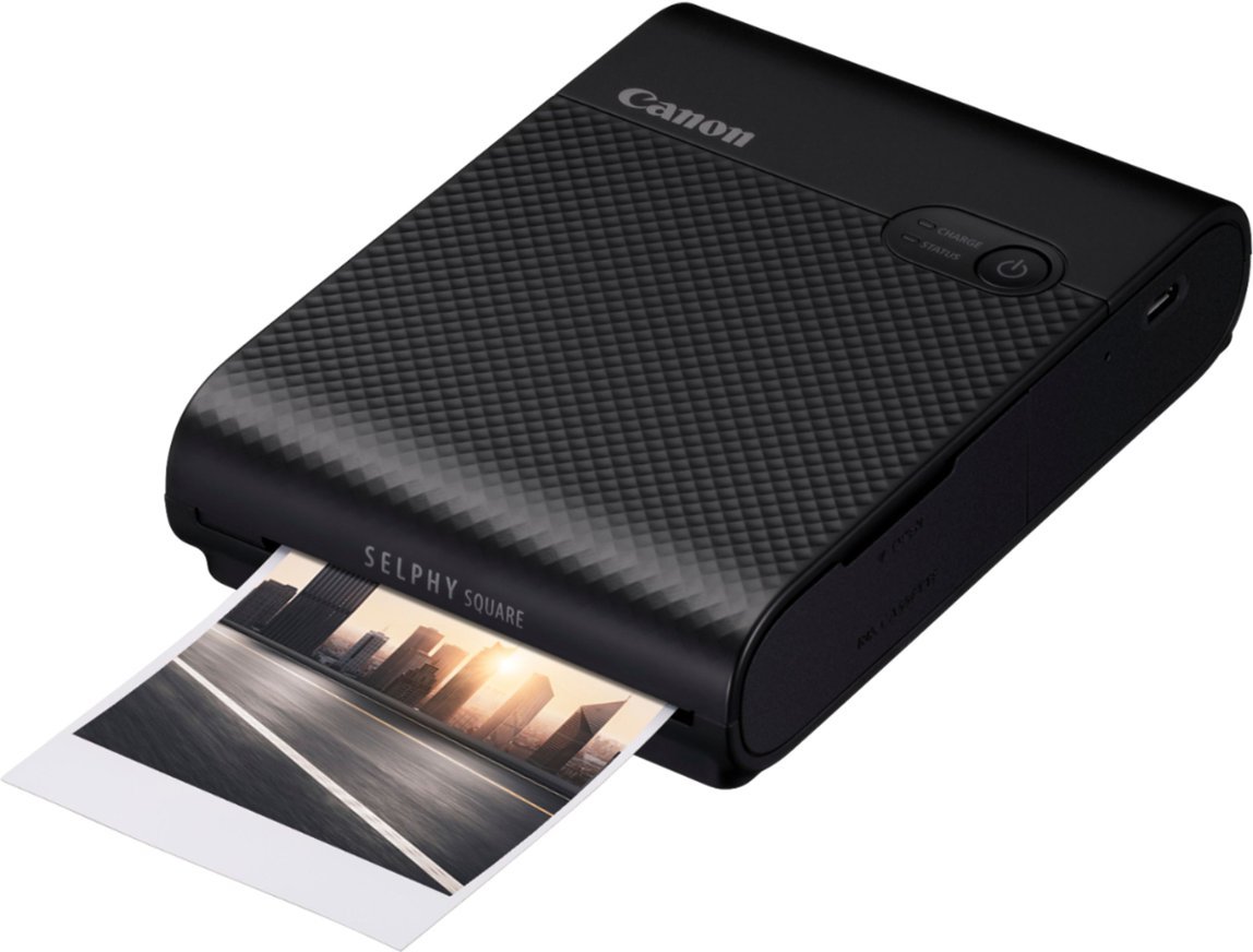 Canon - SELPHY Square QX10 Wireless Photo Printer - Black-Black