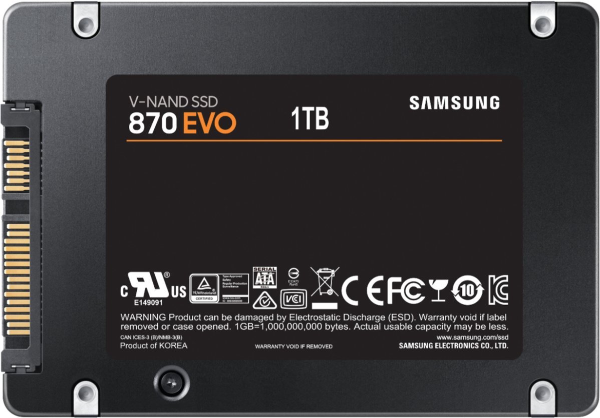 Samsung - 870 EVO 1TB Internal SSD SATA-1000 GB-Black