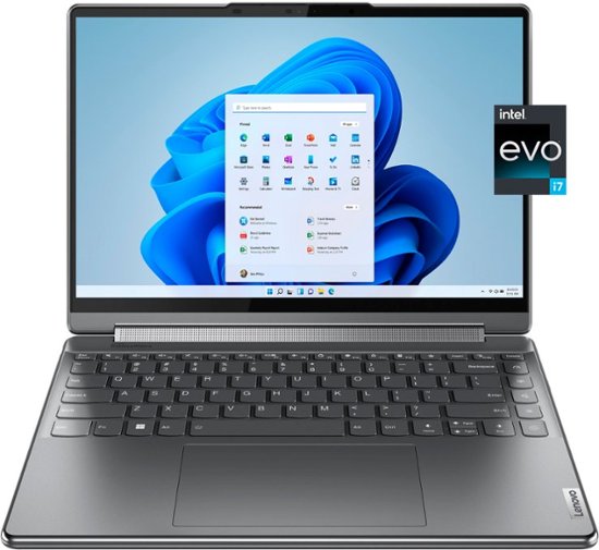 Lenovo - Yoga 9i 2-in-1 14" 4K OLED Touch Laptop with Pen - Intel Evo Platform - Core i7-1360P with 16GB Memory - 1TB SSD - Storm Grey-Intel 12th Generation Core i7 Evo Platform-16 GB Memory-1TB SSD-Storm Grey