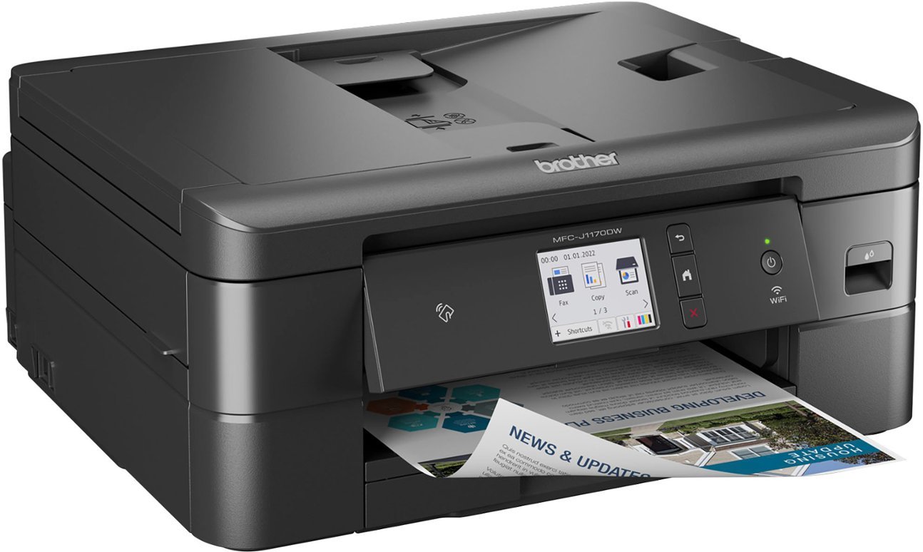 Brother - MFC-J1170DW Wireless Color All-in-One Refresh Subscription Eligible Inkjet Printer - Black-Black