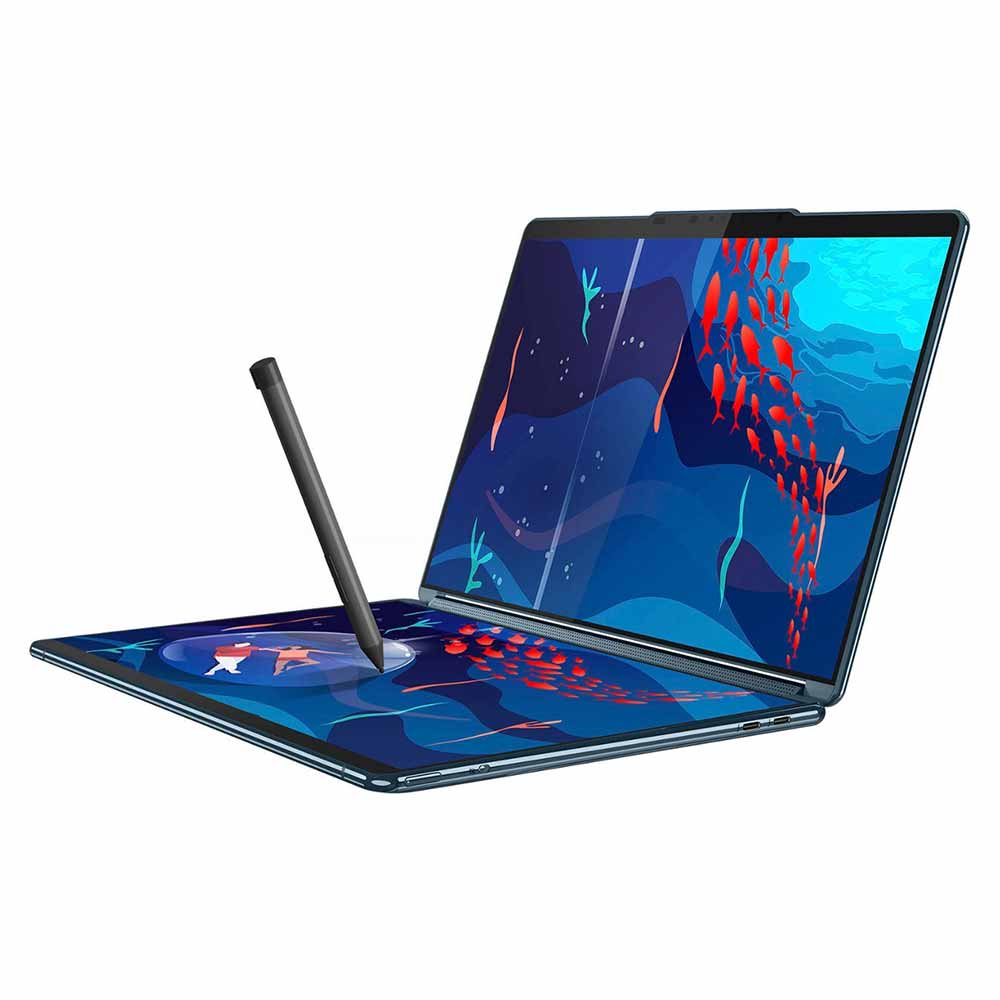 Lenovo - Yoga Book 9i 2-in-1 13.3" 2.8K Dual Screen OLED Touch Laptop - Intel Core i7-1355U with 16GB Memory - 512GB SSD - Tidal Teal-13.3-Intel 13th Generation Core i7-16 GB Memory-512 GB-Tidal Teal