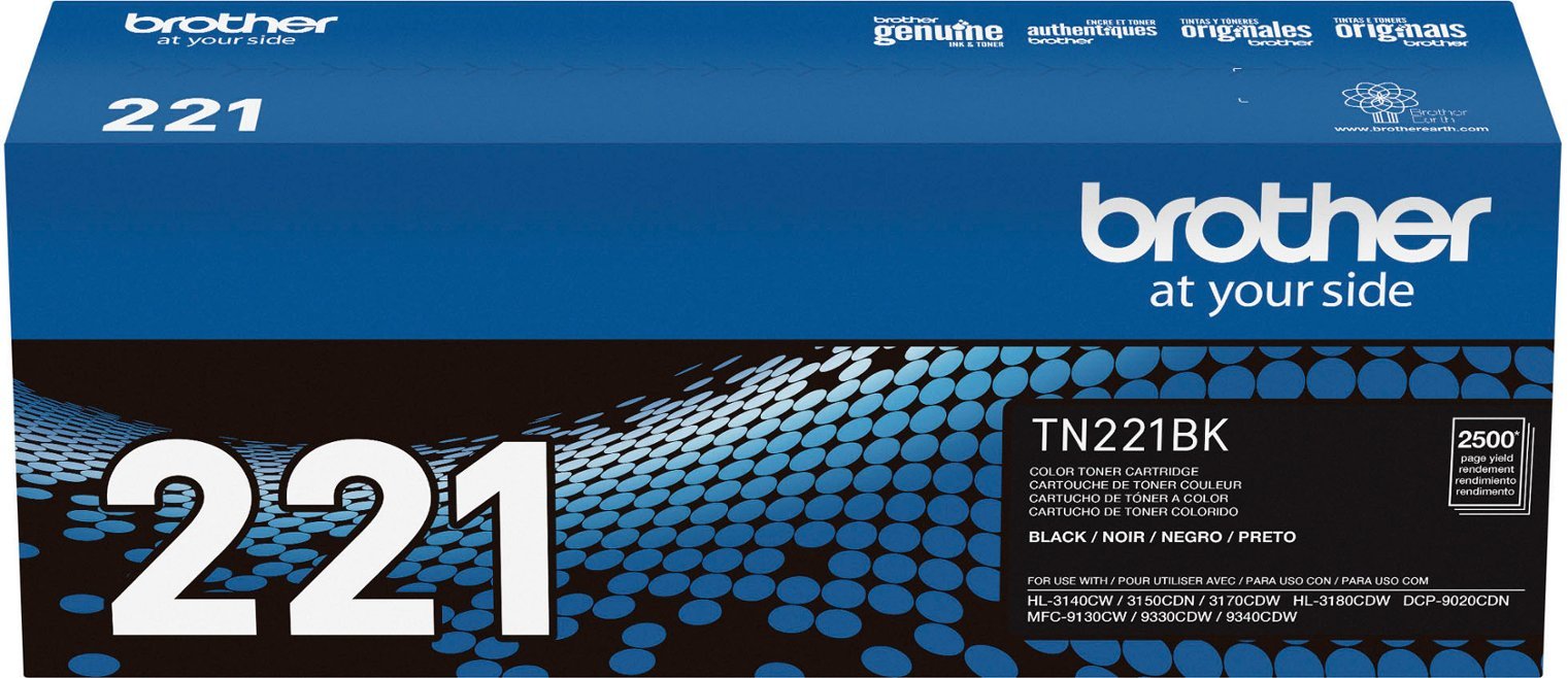 Brother - TN221BK Standard-Yield Toner Cartridge - Black-Black
