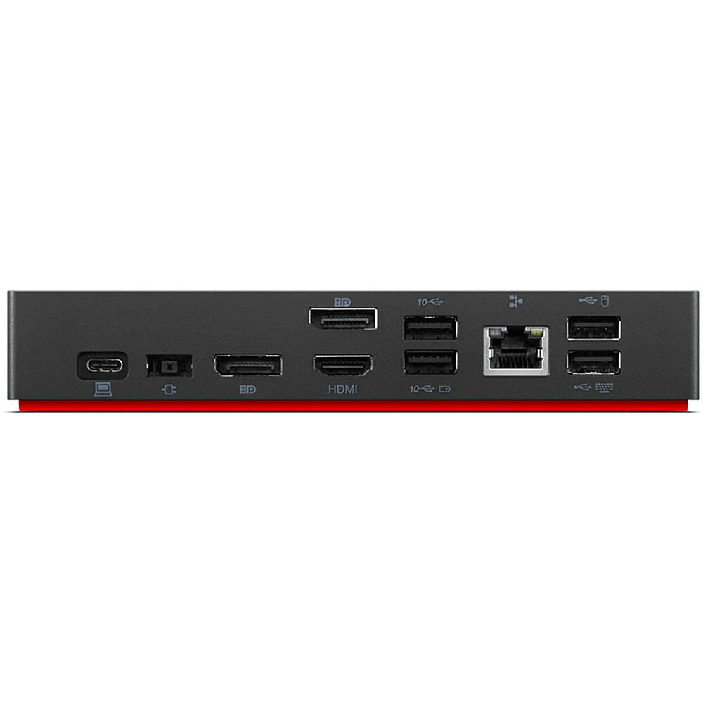 Lenovo - ThinkPad Universal USB-C Smart Docking Station - Black-Black