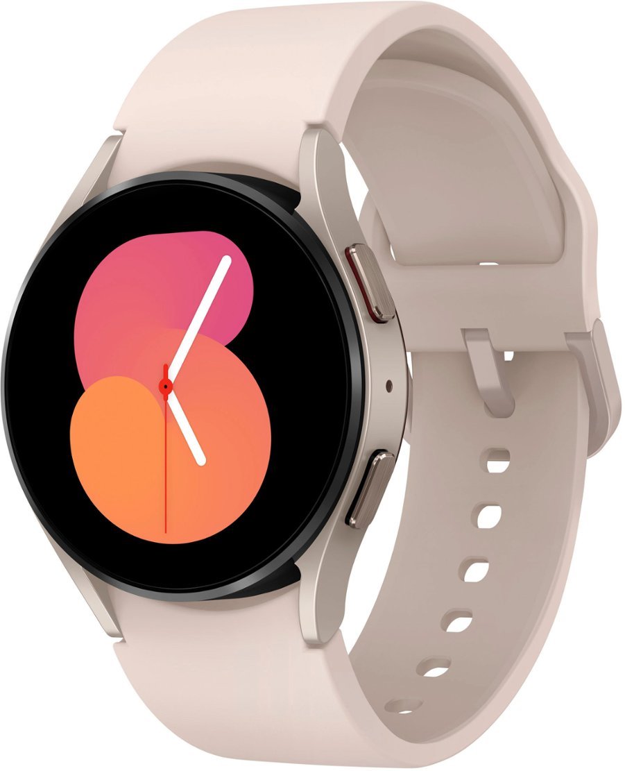 Samsung - Galaxy Watch5 Aluminum Smartwatch 40mm BT - Pink Gold-40 millimeters-Pink Gold