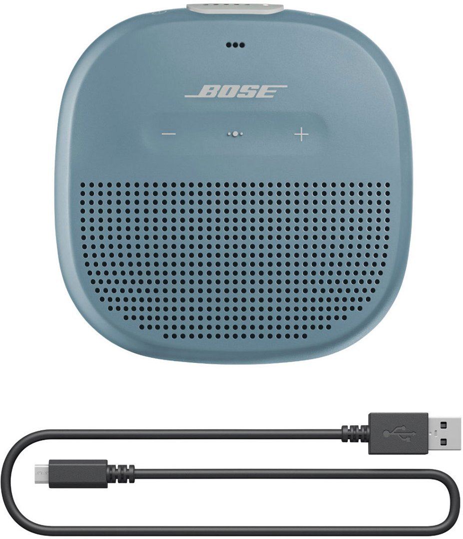 Bose - SoundLink Micro Portable Bluetooth Speaker with Waterproof Design - Stone Blue-Stone Blue