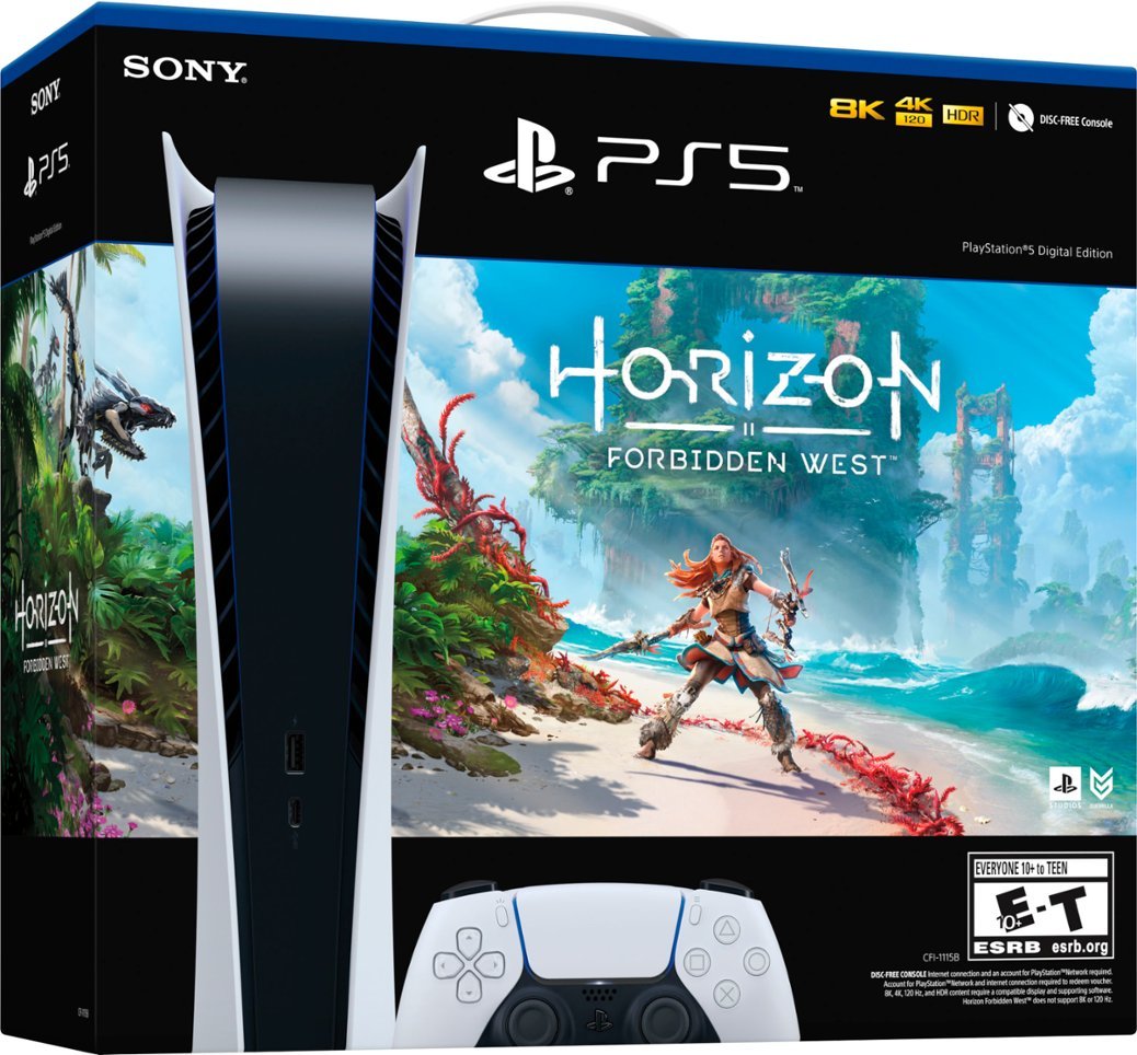 Sony - PlayStation 5 Digital Edition – Horizon Forbidden West Bundle - White-White