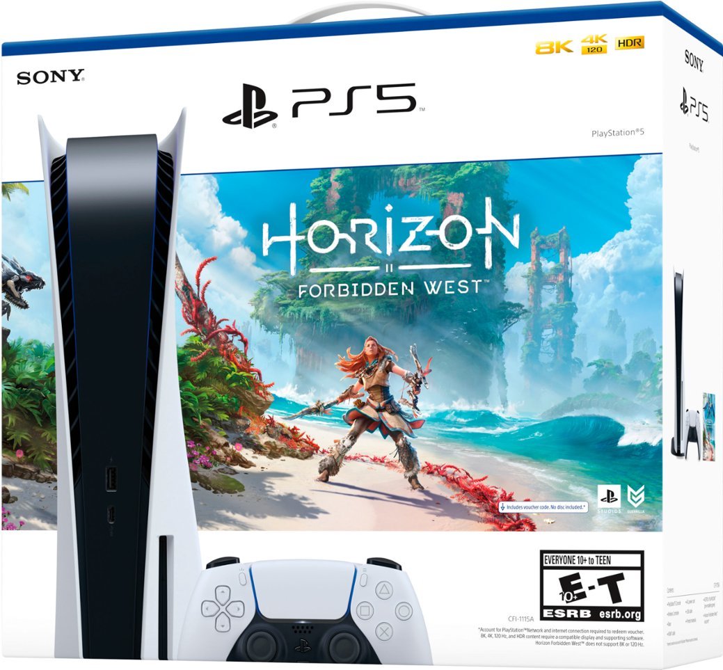 Sony - PlayStation 5 Console – Horizon Forbidden West Bundle - White-White