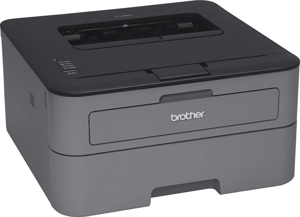 Brother - HL-L2320D Black-and-White Laser Printer - Gray-Gray