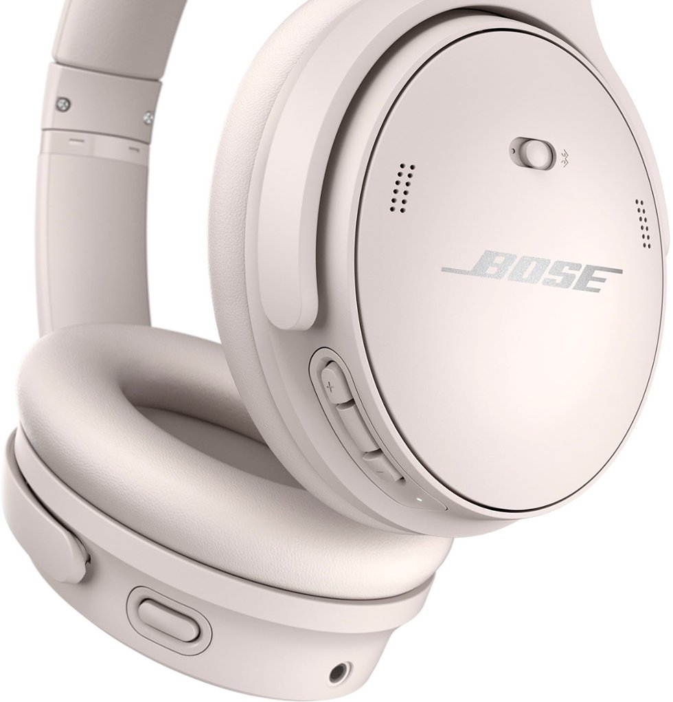 Bose - QuietComfort 45 Wireless Noise Cancelling Over-the-Ear Headphones - White Smoke-White Smoke