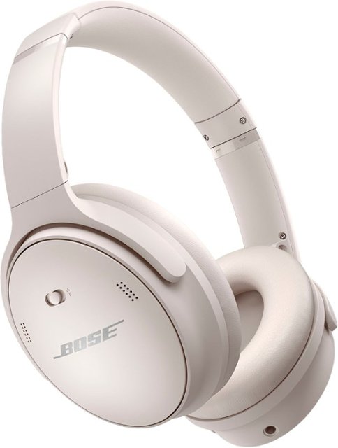 Bose - QuietComfort 45 Wireless Noise Cancelling Over-the-Ear Headphones - White Smoke-White Smoke
