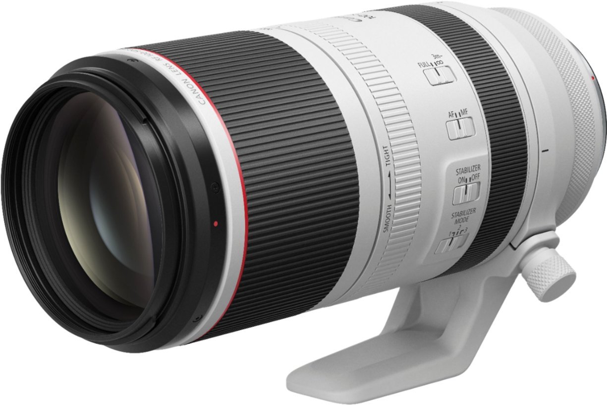 Canon - RF100-500mm F4.5-7.1 L IS USM Telephoto Zoom Lens for EOS R-Series Cameras - White-White