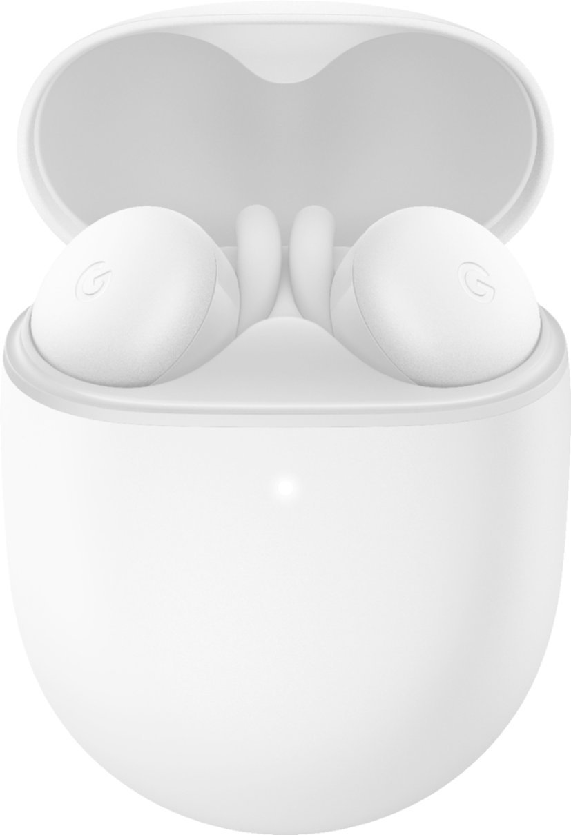 Google - Geek Squad Certified Refurbished Pixel Buds A-Series True Wireless In-Ear Headphones - White-White