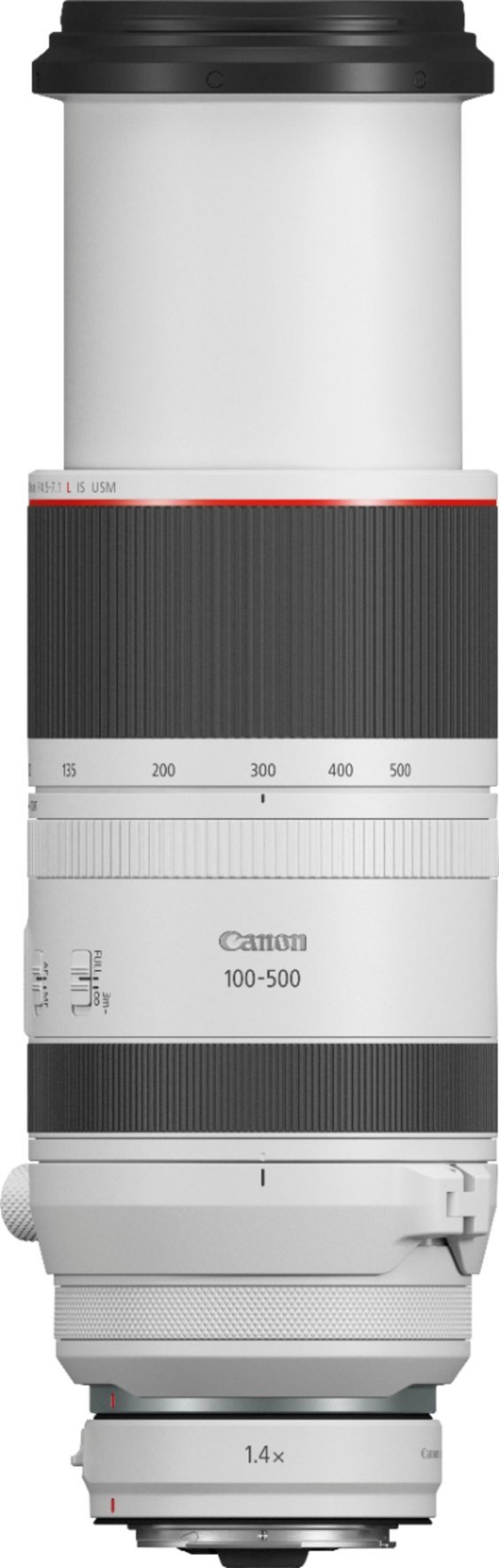 Canon - RF100-500mm F4.5-7.1 L IS USM Telephoto Zoom Lens for EOS R-Series Cameras - White-White