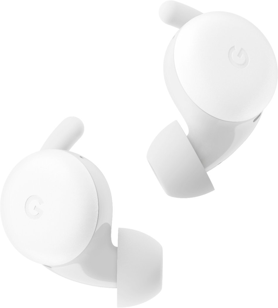 Google - Geek Squad Certified Refurbished Pixel Buds A-Series True Wireless In-Ear Headphones - White-White