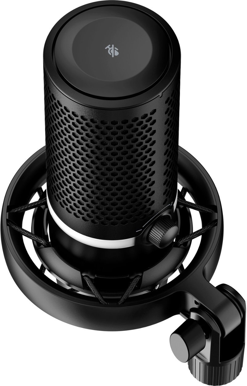HyperX - Duo cast Wired Cardioid Omnidirectional USB Condenser Microphone-Black