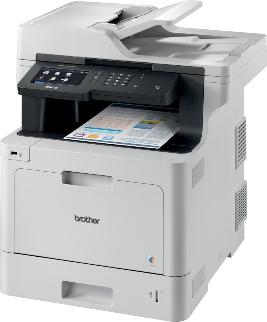 Brother - MFC-L8900CDW Wireless Color All-in-One Laser Printer - White-White