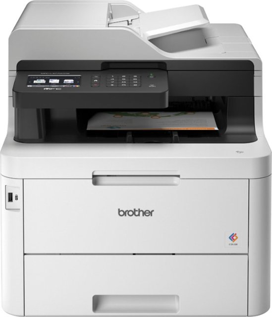 Brother - MFC-L3770CDW Wireless Color All-In-One Laser Printer - White-White