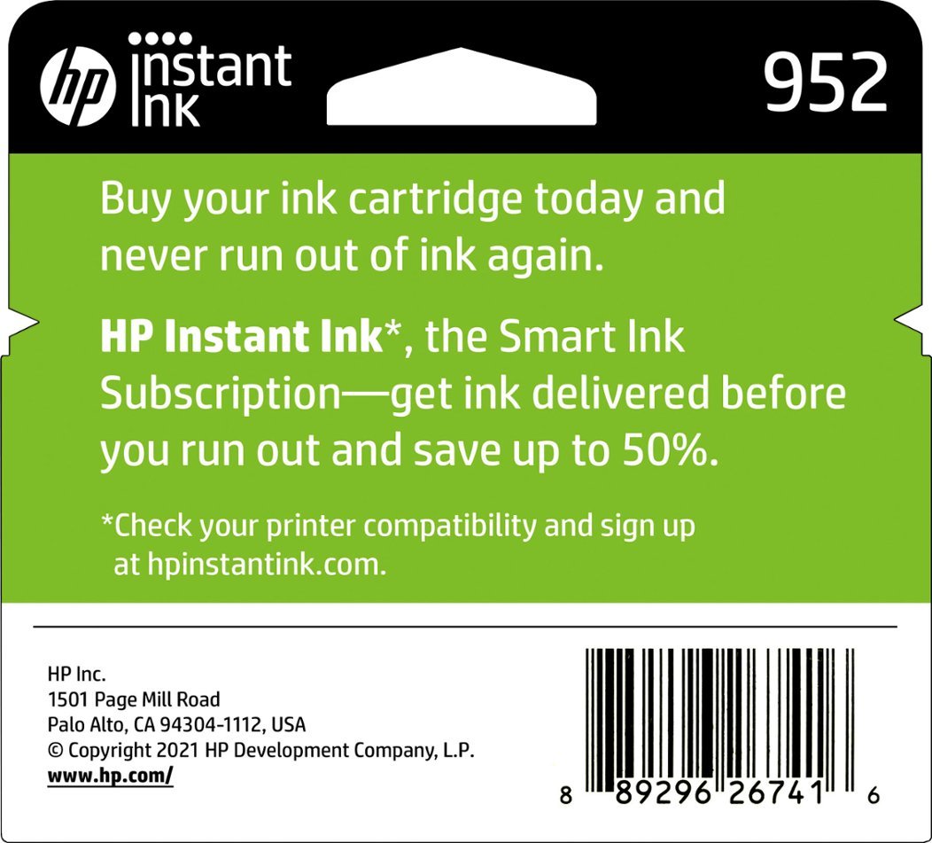 HP - 952 3-pack Standard Capacity Ink Cartridges - Cyan/Magenta/Yellow-Cyan/Magenta/Yellow