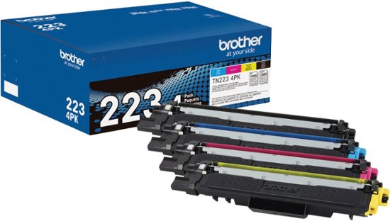 Brother - TN223 4PK 4-Pack Standard-Yield Toner Cartridges - Black/Cyan/Magenta/Yellow-Black/Cyan/Magenta/Yellow